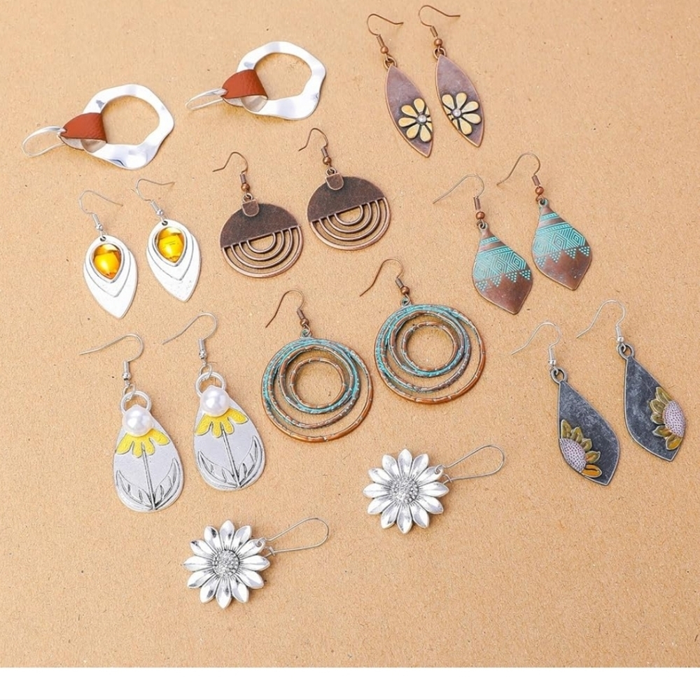 Bohemian Multi-Color Earring Set